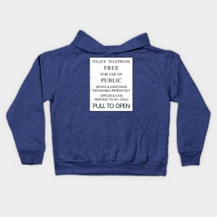 Public Phone Box Kids Hoodie